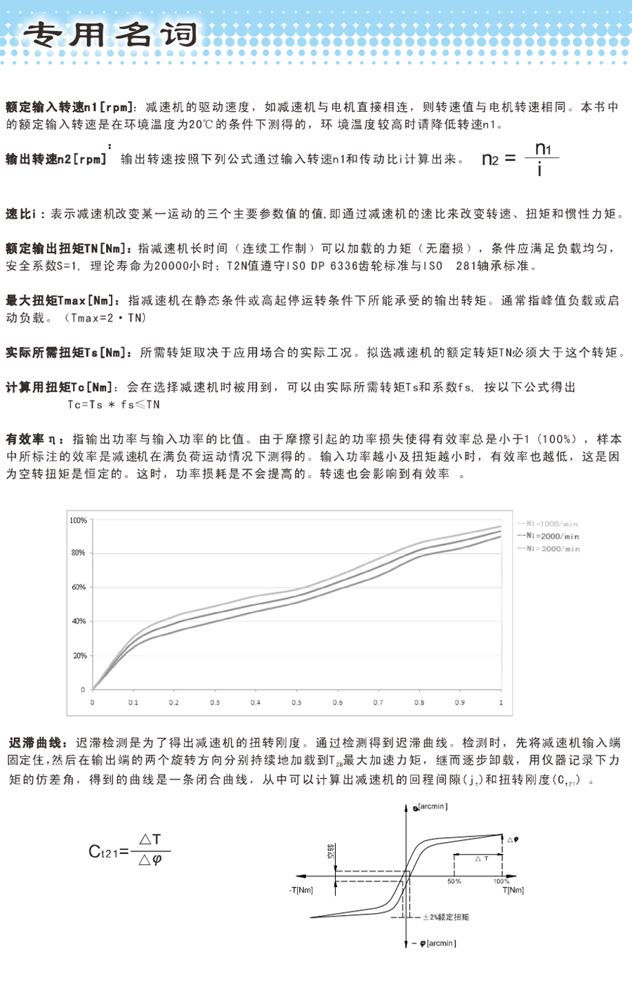 宇鑫精密行星伺服减速机专用名词